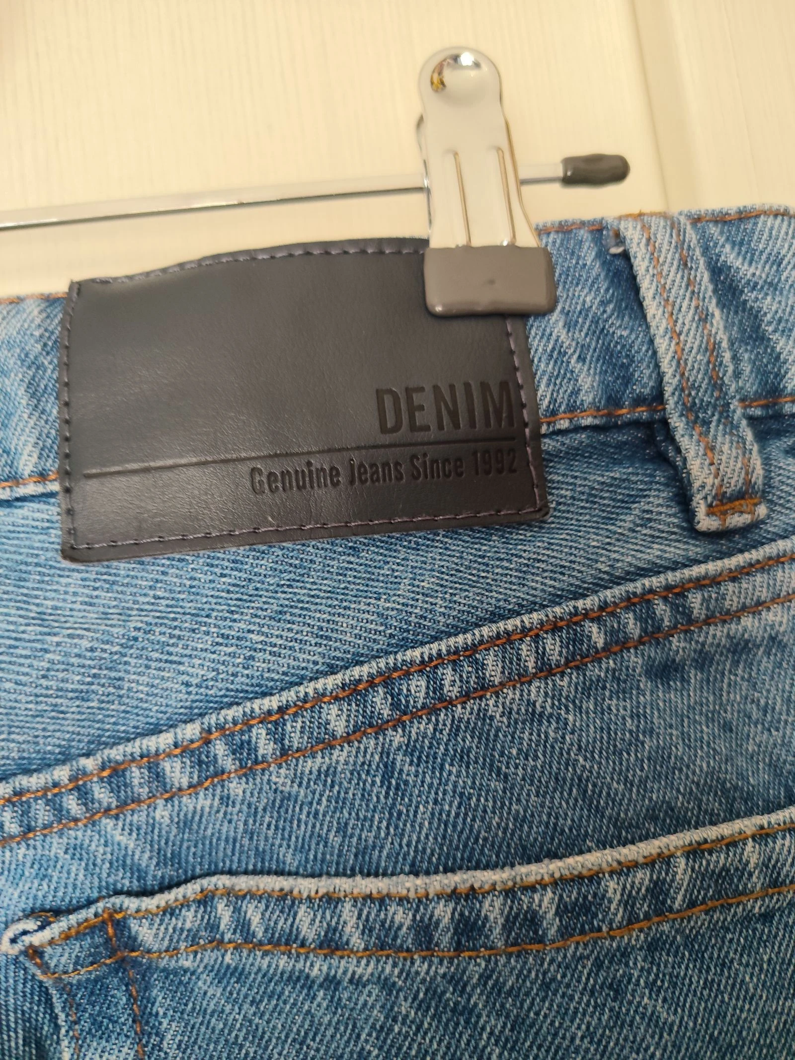 Calça jeans feminina reta solta Lefties Tamanho M/38 – photo 13